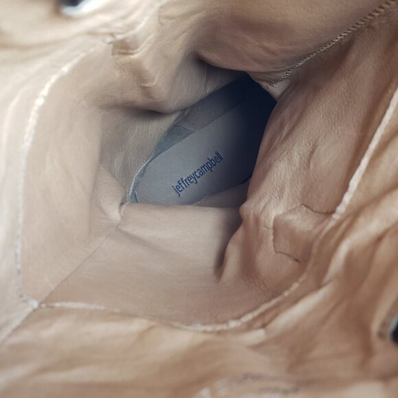 Jeffrey Campbell Dagget Burgundy Leather Cowboy Western Stitch Boots Size 11 - Picture 10 of 11